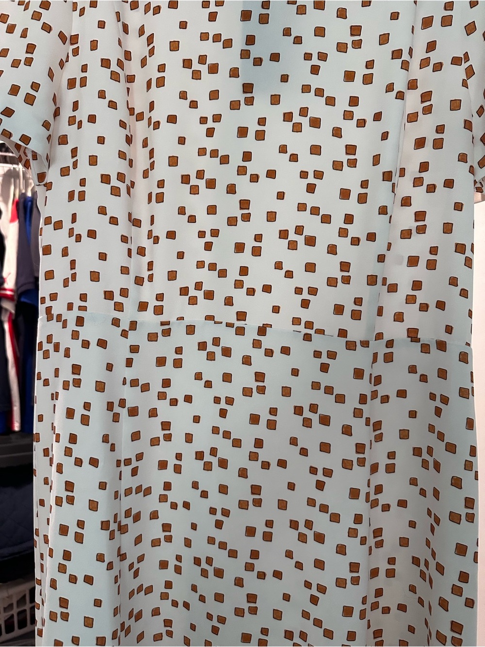 MM Lafleur Inez Ivory Mozaic Flattering Midi Dress